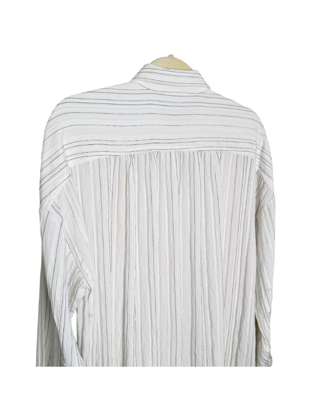 Hana San White Striped Button-Up Shirt, 38 - Picture 4 of 9
